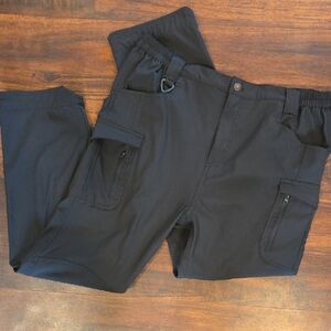 Men's Black Tactical Cargo Pants with Pockets